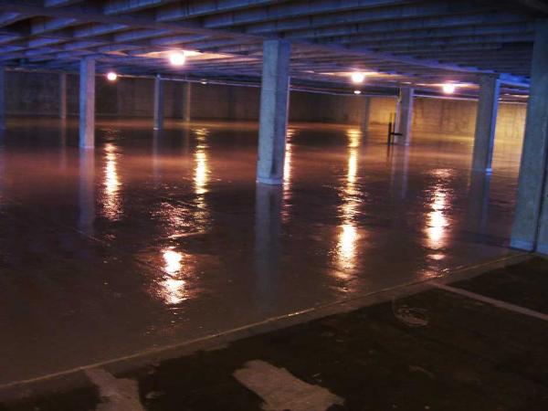 Urethane Coating on pillars in parking garage